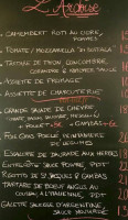 L'ardoise menu