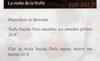 Les Sapins menu