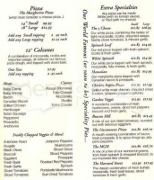 The Upper Crust menu