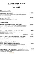 Le Clos Des Arts menu