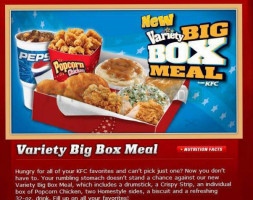 Kfc Kentucky Fried Chicken menu