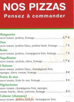 Sur Le Pouce menu