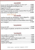 Entre-nous menu