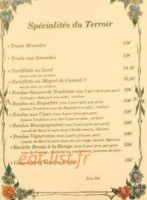 Eau Petit Pont menu