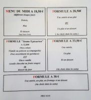 Les Banquettes Rouges menu