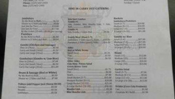 The Jambalaya Pot menu