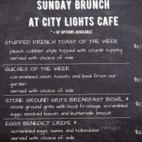 City Lights Cafe menu