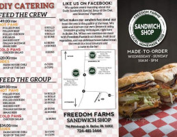 Freedom Farms Sandwich Shop food