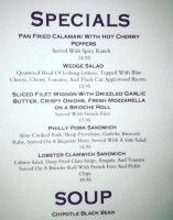 T F Noonan's menu