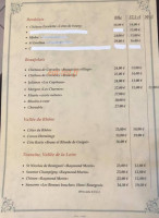 Chez Clovis menu