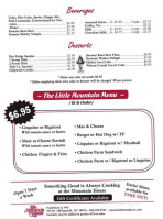 Mountain House menu