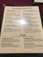 Amy's Candlelight menu