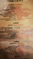 Chez Freddy menu