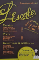 L'escale menu