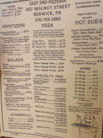 East End Pizzeria menu