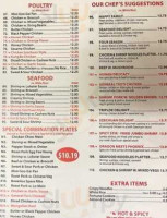 Chinatown Chinese menu