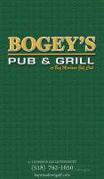 Bogey's Pub Grill menu