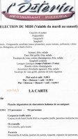 L’osteria menu