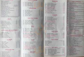 China One menu