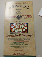 Bell Paese Pizzeria menu