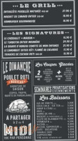 Brasserie Monsieur Pierre menu