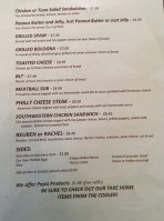 Tablespoons Café Deli menu