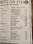 Sushi Burrito menu