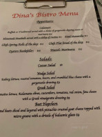 Dinas Bistro menu