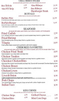 Cherokee menu