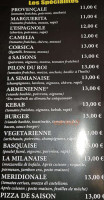 La Simianaise menu