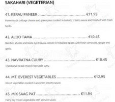 Mt. Everest Of Kathmandu Indian And Nepalese menu