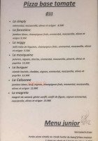 Le Grillon menu