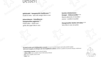 Kristallalm menu