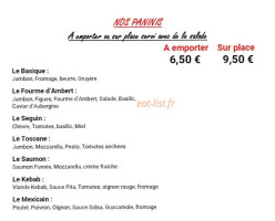 Les Delices D'amelie menu