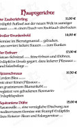 Zauberkessel menu