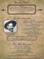 Pancho Villas Mexican menu