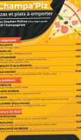 Champa Piz menu