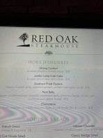 Red Oak Steakhouse menu