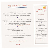 Le Relais Du Roy menu