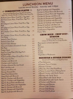 Golden Dragon menu