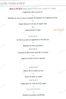 Hôtel Le Keriolet menu