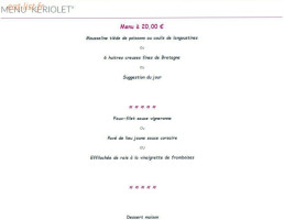 Hôtel Le Keriolet menu