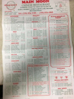 Main Moon Chinese menu