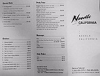 California Noodle menu