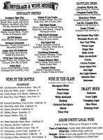 Farnsworth House Tavern menu