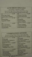 David's Chinese menu