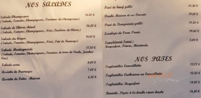 Le Chariot menu