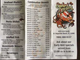 Seafood Kitchen Of St. Augustine menu