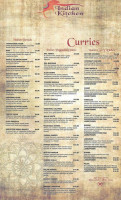 Indian Kitchen menu