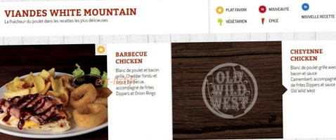 Old Wild West menu